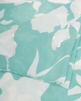 Katie Loxton Printed Foil Scarf - Floral - Sage/Off White/Silver Floral