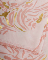 Katie Loxton Printed Foil Scarf - Animal - Pink/Dusky Pink