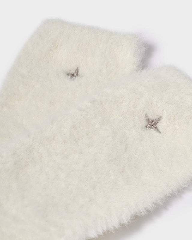 Katie Loxton Gift Boxed Star Fluffy Socks - Off White