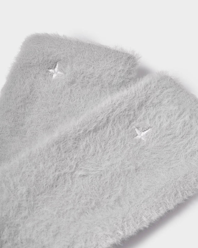 Katie Loxton Gift Boxed Star Fluffy Socks - Pale Grey