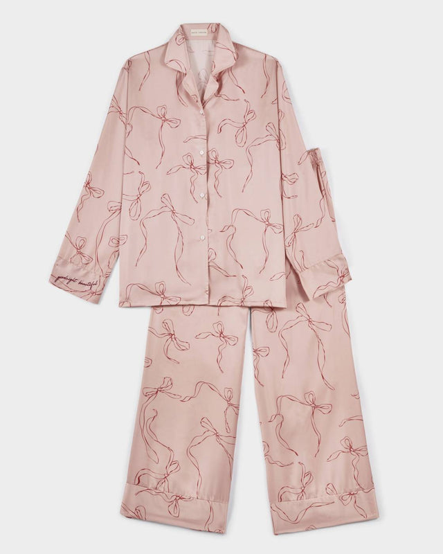 Katie Loxton Gift Boxed Pyjama Set - Small 8-10 - Pink and Cherry