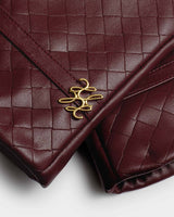 Katie Loxton Boxed Faux Leather Gloves - Cherry Woven