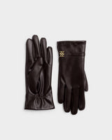 Katie Loxton Boxed Faux Leather Gloves - Chocolate