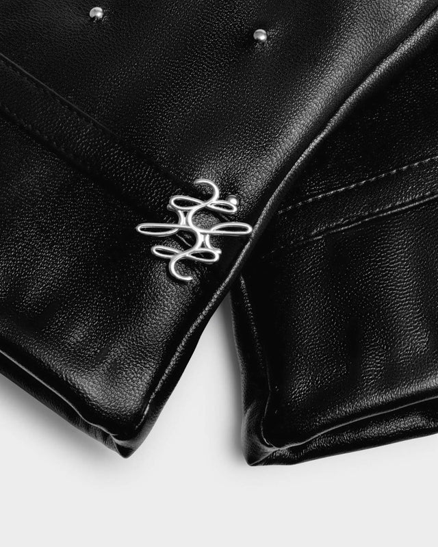 Katie Loxton Boxed Faux Leather Gloves - Black