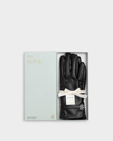 Katie Loxton Boxed Faux Leather Gloves - Black