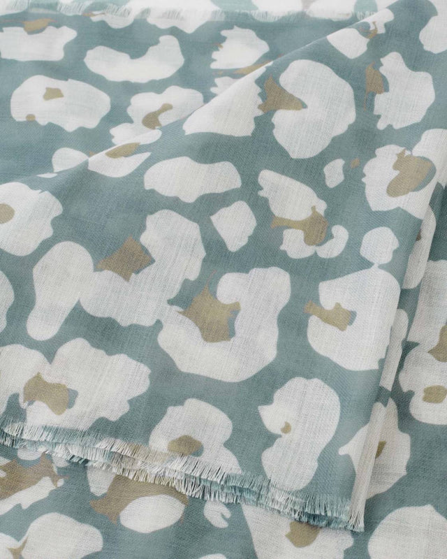 Katie Loxton Abstract Floral Printed Scarf - Grey and Taupe