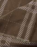 Katie Loxton Check Printed Scarf - Dark Brown and Taupe