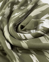Katie Loxton Animal Printed Foil Scarf - Olive and Silver