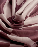 Katie Loxton Check Satin Multiway Scarf - Pink and Cherry