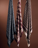 Katie Loxton KL Script Logo Satin Multiway Scarf - Chocolate and Taupe