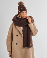 Katie Loxton Whipstitch Scarf - Chocolate