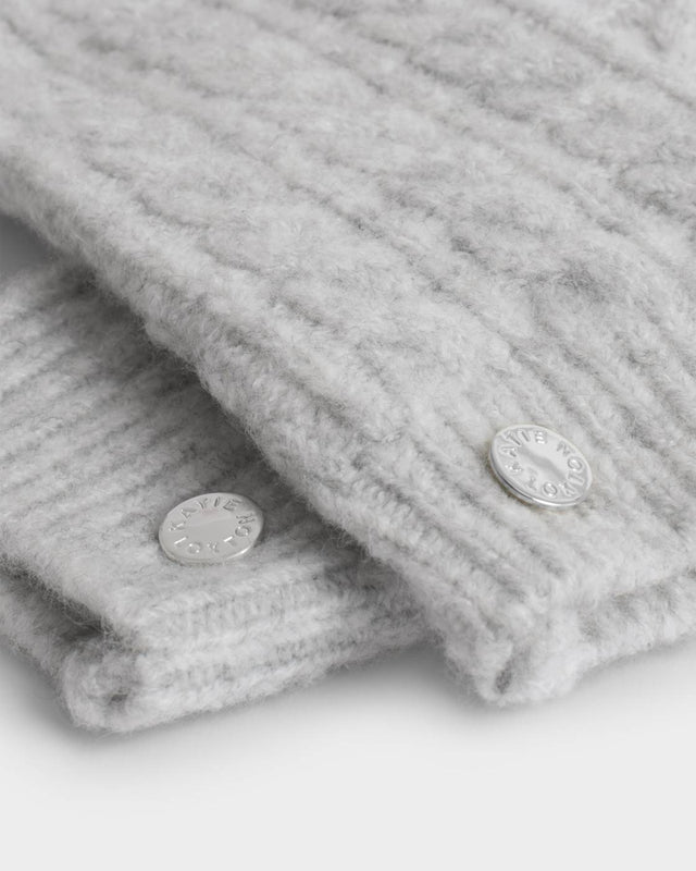 Katie Loxton Cable Knit Handwarmer - Light Grey