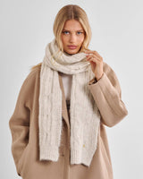 Katie Loxton Cable Knit Scarf - Creme