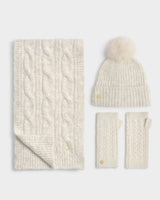 Katie Loxton Cable Knit Scarf - Creme