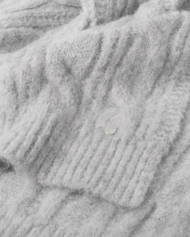 Katie Loxton Cable Knit Scarf - Light Grey
