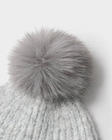 Katie Loxton Sequin Soft Knit Hat - Light Grey