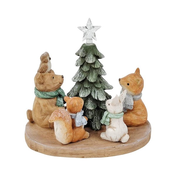LED Animals & Tree 19x17cm