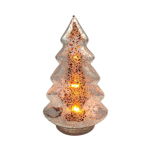 LED Antique Glass Tree 11x19cm