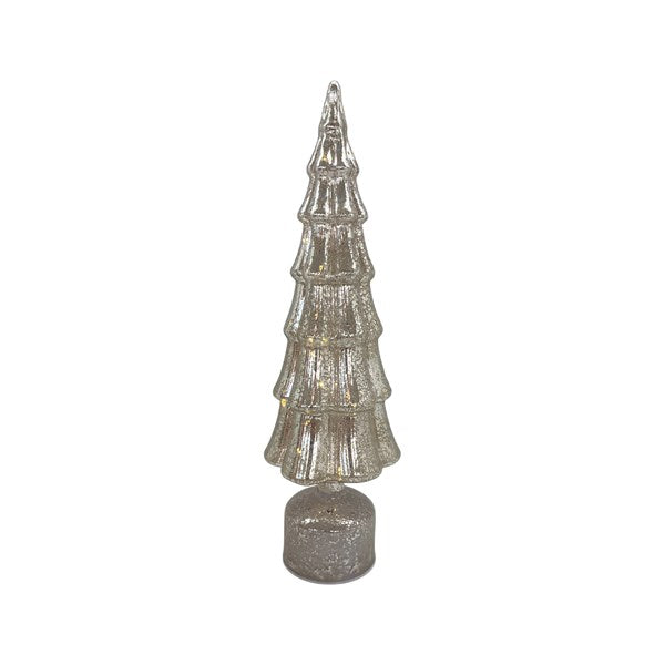 LED Rotating Tree Silver 30cm
