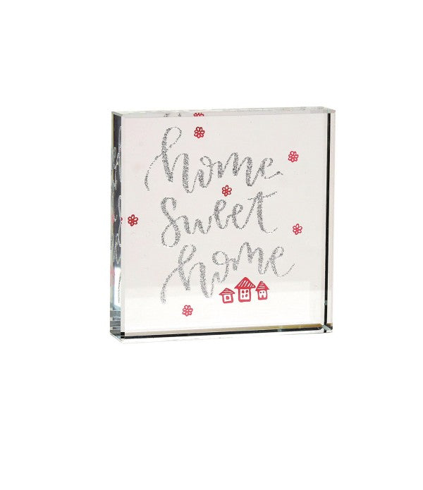 Home Sweet Home Glass Paperweight