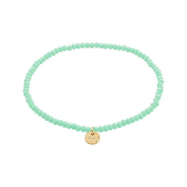 Pilgrim Gold and Mint Green Indie Bracelet