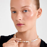 Pilgrim Prism White/Gold Necklace