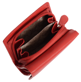 Saddler Carla Leather Compact Trifold Purse - Orange