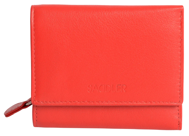 Saddler Carla Leather Compact Trifold Purse - Orange