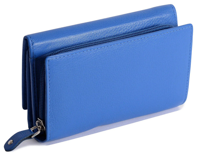 Saddler Eleanor Tri Fold Purse - Electric Blue