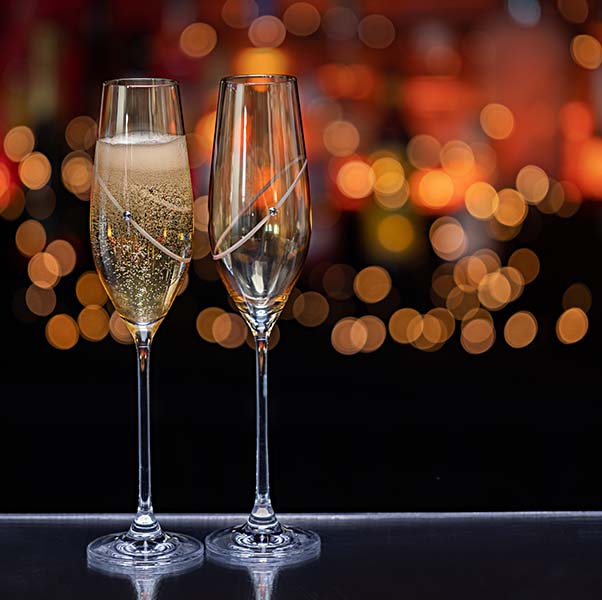 Dartington Celebrate Gold Flutes -  Set Of 2