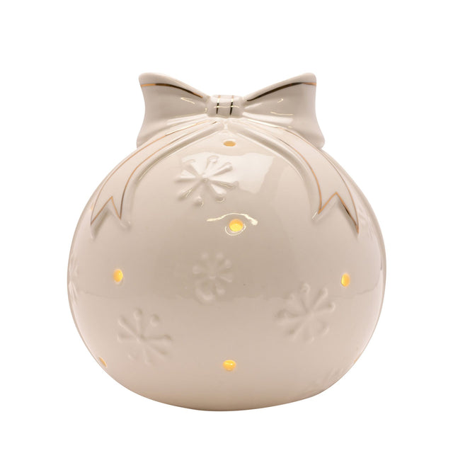 LED Porcelain Bauble - 13cm